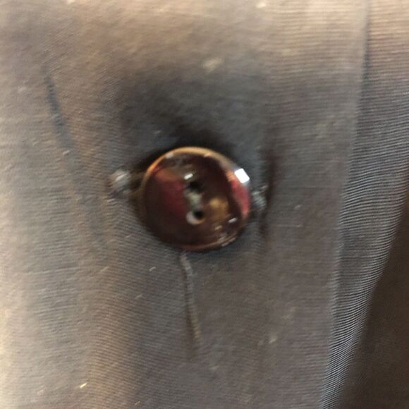 Fredrick's of Hollywood Size 2x Black w Black Trim Button Up Blouse Acetate - Picture 5 of 11